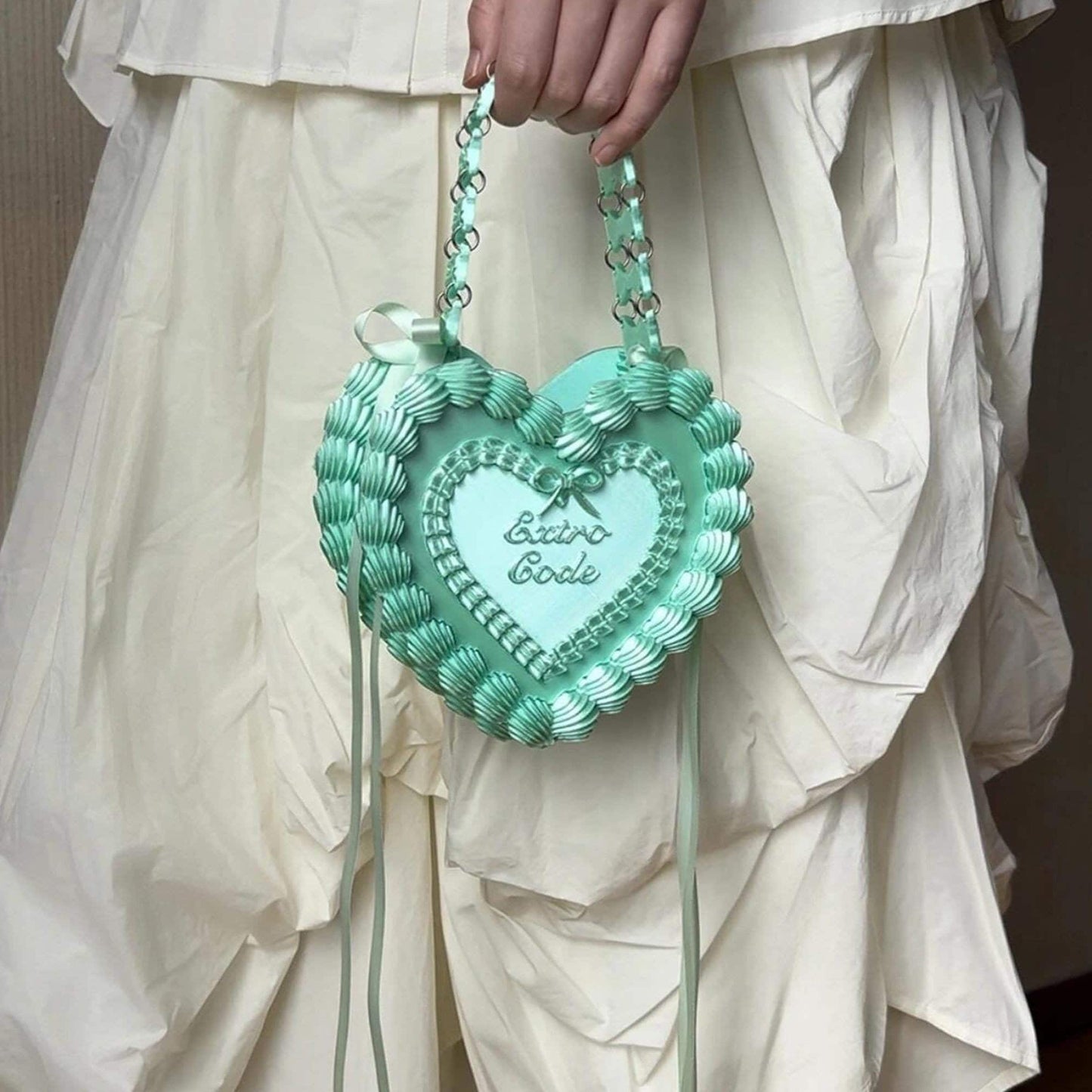 Heart Shaped Cake Purse - 'Daisy' // Wedding Pruse  // Bridal Party Special Occasion Purse // Unique Brithday Gifts